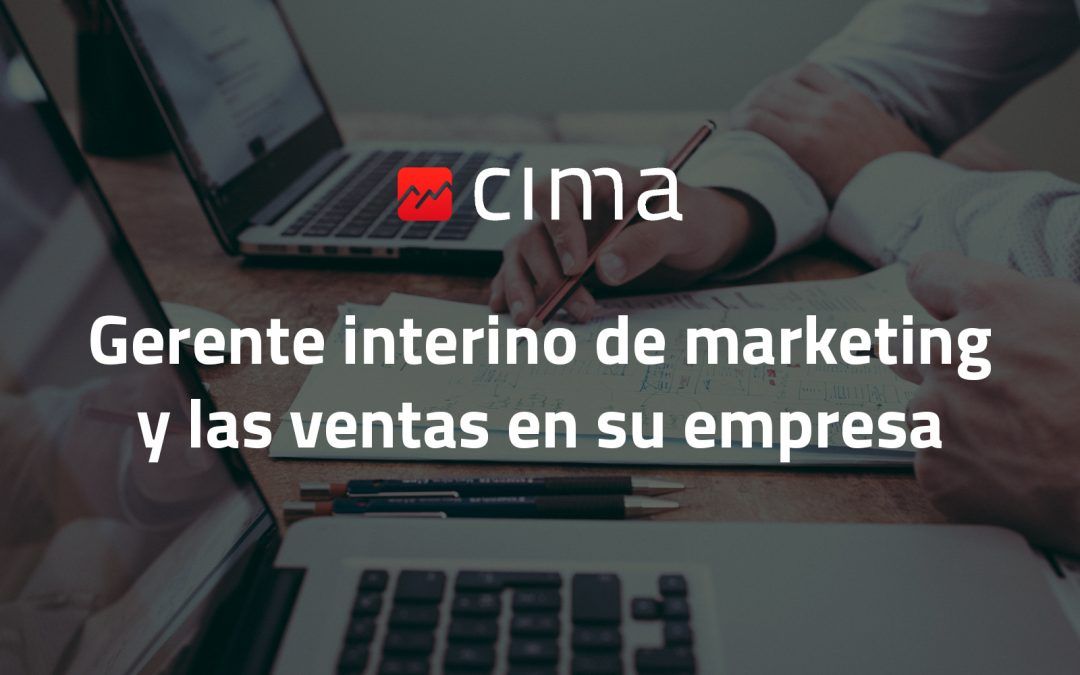 Gerente interino de marketing y las ventas en su empresa